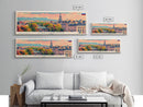 Chelyabinsk Russia Panoramic Travel Poster, Framed Canvas Print or Metal Wall Art, Travel Art, Home Decor, Panoramic Painting, Midcentury Art