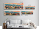 Eskisehir Turkey Panoramic Travel Poster, Framed Canvas Print or Metal Wall Art, Travel Art, Home Decor, Panoramic Painting, Midcentury Art