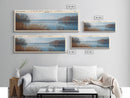 Cagles Mill Lake Indiana Framed Canvas Print, Lake House Art, Panoramic Travel Poster, Wall Art, Modern Lake Painting, Home Decor