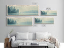 Churchill Lake Framed Canvas Print, Panoramic Lake House Decor, Wide Wall Art, Travel Poster, Modern Lake Painting, Nature Art