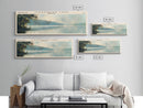 Clearwater Lake Framed Canvas Print, Lake House Art, Panoramic Travel Poster, Wide Wall Art, Modern Lake Painting, Home Decor