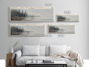 LacAllemands Framed Canvas Print, Lake House Art, Panoramic Wall Art, Travel Poster, Stunning Lake Painting, Home Decor