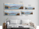 Lake Berryessa California Framed Canvas Print, Panoramic Lake House Decor, Wall Art, Travel Poster, Serene Lake Painting, Home Decor