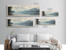 Lake Santeetlah, Boho Art, Serene Landscape, Travel Poster Art, Wall Art, Home Decor, Nature Scene, Lake Painting, Minimalist Art, Modern Art, Travel Print, Framed Canvas Print, Lake House Decor, Panoramic Print