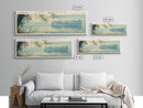 Lake Seminole, Boho Art, Scenic Landscape, Travel Poster Art, Wall Art, Home Decor, Nature Scene, Lake Painting, Minimalist Art, Contemporary Art, Travel Print, Framed Canvas Print, Lake House Decor, Panoramic Print
