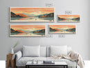 Cave Run Lake Kentucky Framed Canvas Print, Midcentury Modern Panoramic Wall Art, Living Room Decor, Pop Art, Travel Poster Art, Nature Art, Lake House Decor