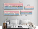 Chautauqua Lake New York Framed Canvas Print, Pop Art Panoramic Travel Poster, Midcentury Modern, Wall Art, Scenic Nature Painting, Bedroom Decor, Living Room Art