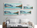 Convict Lake California Framed Canvas Print, Midcentury Modern Panoramic Wall Art, Living Room Decor, Pop Art, Travel Poster Art, Nature Art, Lake House Decor