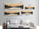 Lost Lake, Oregon Panoramic Wall Art Framed Canvas Print, Midcentury Modern, Pop Art, Home Decor, Travel Poster, Bedroom Art