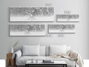 Panoramic Tokyo City Map, Japan Art, Map Print, Minimalist Wall Art, Canvas Art, Housewarming Gift, Street Map Art, Closing Gift