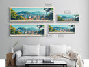 Joao Pessoa, Brazil Travel Poster Panoramic Canvas Print, Joao Pessoa, Brazil Painting, Brazil Art, Joao Pessoa Travel Art, Guest Room Painting