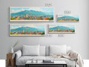 Lubango, Angola Panoramic Travel Poster Canvas Print, Lubango, Angola Painting, Angola Art, Lubango Panoramic Travel Art, Travel Painting