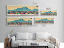 Tembisa, South Africa Panoramic Travel Poster Canvas Print, Tembisa, South Africa Painting, South Africa Art, Tembisa Travel Art, Guest Room Painting