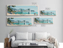 Busan, South Korea Panoramic Canvas Print, Busan, South Korea Painting, South Korea Art, Busan Travel Poster, Travel Art, Guest Room Painting
