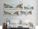 Chichester, England Panoramic Canvas Print, Chichester, England Painting, England Art, Chichester Travel Poster, Travel Art, Housewarming Gift