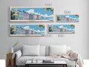 Cork, Ireland Panoramic Canvas Print, Cork, Ireland Painting, Ireland Art, Cork Travel Poster, Travel Art, Guest Room Painting