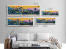 Gonder, Ethiopia Panoramic Canvas Print, Gonder, Ethiopia Painting, Ethiopia Art, Gonder Travel Poster, Travel Art, Guest Room Painting