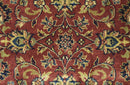 Traditional Persian Design Maroon Hand Knotted Wool 3x12 Area Rug
