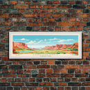 Canyonlands National Park, Panoramic Utah Travel Art, National Park Print, Minimalist Travel Art, Midcentury Modern Style Landscape