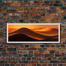 Asbtract Art Deco Style Sand Dunes, Framed Canvas Print, Living Room Decor, MCM Style Art, Midcentury Modern, Minimalist Art