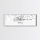 Panoramic Amarillo City Map, Texas Art, Map Print, Minimalist Wall Art, Canvas Art, Housewarming Gift, Street Map Art, Closing Gift
