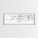 Panoramic Aurora City Map, Illinois Art, Map Print, Minimalist Wall Art, Canvas Art, Housewarming Gift, Street Map Art, Closing Gift