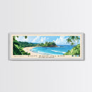 Bom Bom Island, São Tomé and Príncipe Panoramic Print, Vacation Gift, São Tomé and Príncipe Wall Art, Beach Painting, Beach Decor, Large Wall Art, Wood Frame Art