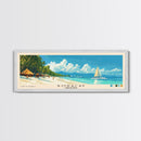 Boracay, Philippines Panoramic Print, Vacation Gift, Philippines Wall Art, Beach Painting, Beach Decor, Large Wall Art, Wood Frame Art