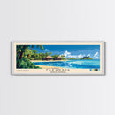 Fakarava, French Polynesia Panoramic Beach Print, Vacation Gift, French Polynesia Wall Art, Framed Canvas Print, Framed Beach Painting