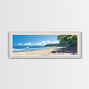 Montezuma Beach, Costa Rica Panoramic Beach Print, Vacation Gift, Costa Rica Wall Art, Beach Painting, Beach Decor, Beach Painting