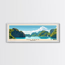 Palawan, Philippines Panoramic Print, Vacation Gift, Philippines Wall Art, Beach Painting, Beach Decor, Large Wall Art, Wood Frame Art
