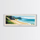 Praia do Carvalho, Portugal Panoramic Beach Print, Vacation Gift, Portugal Wall Art, Beach Painting, Beach Decor, Beach Painting