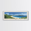 Rendezvous Bay, Anguila Panoramic Beach Print, Vacation Gift, Anguila Wall Art, Framed Canvas Print, Framed Beach Painting