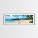 Teluk Bahang Beach, Malasyia Panoramic Print, Vacation Gift, Malasyia Wall Art, Beach Painting, Beach Decor, Large Wall Art, Wood Frame Art