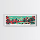 Charlotte North Carolina Panoramic Travel Poster Canvas Print