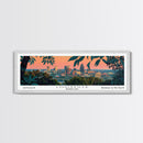 Louisville Kentucky Panoramic Painting, Mid Century Modern Framed Canvas Print, Retro Pop Art Travel Poster, Home Decor