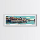 Grand Rapids Michigan Panoramic Painting, Framed Canvas Print, Mid Century Modern Wall Art, Retro Pop Art Travel Poster, Cityscape Decor, Living Room Art, Office Wall Art