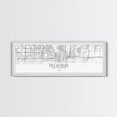 Panoramic Des Moines City Map, Iowa Art, Map Print, Minimalist Wall Art, Canvas Art, Housewarming Gift, Street Map Art, Closing Gift