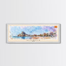 Alicante Spain Travel Print Wall Art, Panoramic City Art, Travel Art, Wall Decor, Vacation Gift, Framed Canvas Print Or Metal Art
