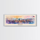 Brno Czech Republic art Travel Print Wall Art, Panoramic City Art, Travel Art, Wall Decor, Vacation Gift, Framed Canvas Print Or Metal Art