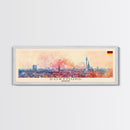 Dortmund Germany Wall Art, Panoramic Travel Poster, Panoramic Framed Canvas Print, City Wall Art, Wall Hanging Home Decor, Travel Art