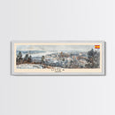 Ume Sweden Panoramic Travel Poster, Framed Canvas Print or Metal Wall Art, Travel Art, Home Decor, Panoramic Painting, Midcentury Art
