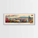 Stuttgart Germany Wall Art, Panoramic Travel Poster, Panoramic Framed Canvas Print, City Wall Art, Wall Hanging Home Decor, Travel Art