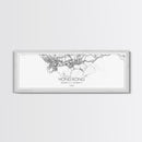 Panoramic Hong Kong City Map, China Art, Map Print, Minimalist Wall Art, Canvas Art, Housewarming Gift, Street Map Art, Closing Gift