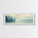 Churchill Lake Framed Canvas Print, Panoramic Lake House Decor, Wide Wall Art, Travel Poster, Modern Lake Painting, Nature Art