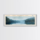 Crab Orchard Lake Illinois Framed Canvas Print, Lake House Art, Panoramic Wide Art, Travel Poster, Modern Lake Painting, Nature Art