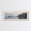 Flagstaff Lake Maine Framed Canvas Print, Panoramic Lake House Decor, Wall Art, Travel Poster, Peaceful Lake Painting, Nature Art