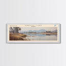 Hawley Lake Arizona Framed Canvas Print, Panoramic Lake House Decor, Wall Art, Travel Poster, Serene Lake Painting, Nature Art
