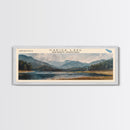 Kakisa Lake Framed Canvas Print, Lake House Art, Panoramic Wall Art, Travel Poster, Scenic Lake Painting, Home Decor