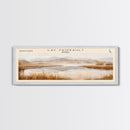 Lac Fairbault Framed Canvas Print, Panoramic Lake House Decor, Wall Art, Travel Poster, Beautiful Lake Painting, Home Decor